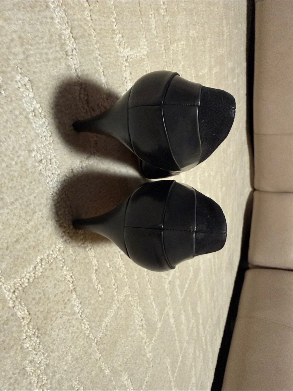 Sesto Meucci Black Pointed Leather Pumps